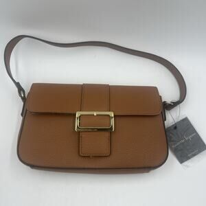 Nanette Lepore ‘Fiona Flap Baguette’ Tan Shoulder Handbag • New with tags